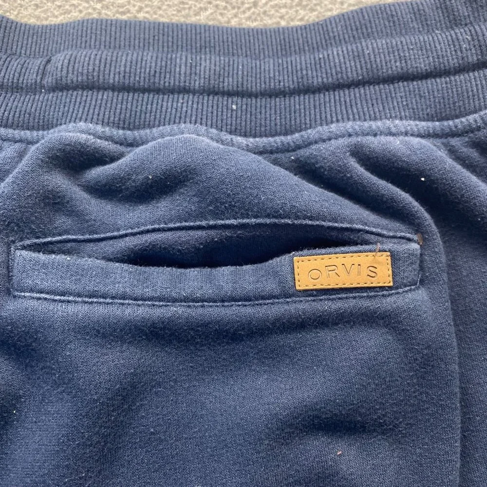 Orvis Pants Mens Size XL Blue Fleece Pockets Jogger Performance Gym Sweatpants